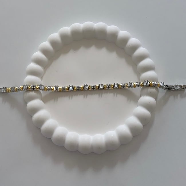 Özel Seri Baget Taşlı 2 Renkli Bileklik 19cm