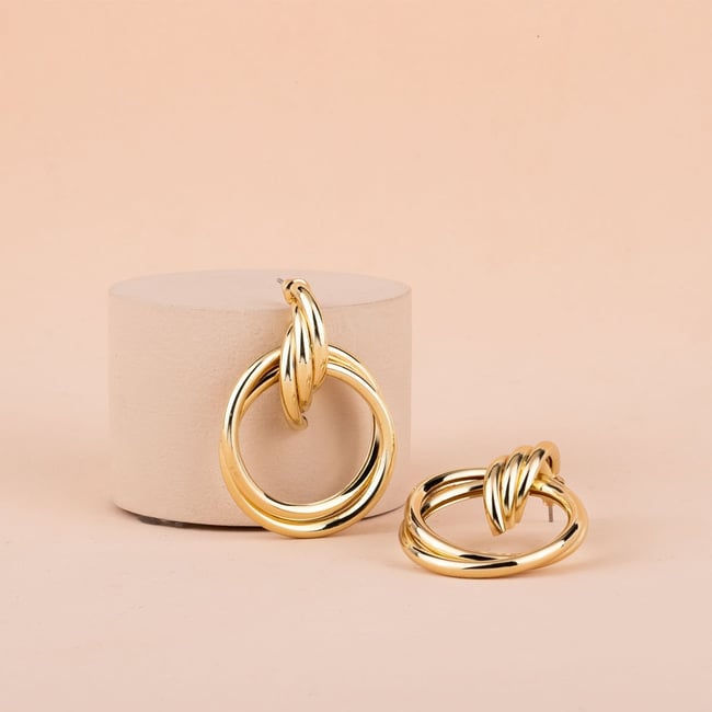 Özel Seri Gold Daire Küpe
