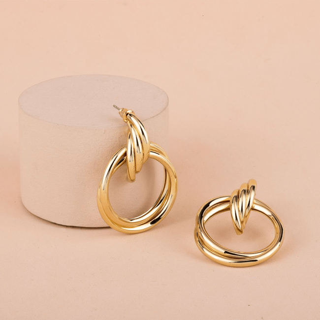 Özel Seri Gold Daire Küpe