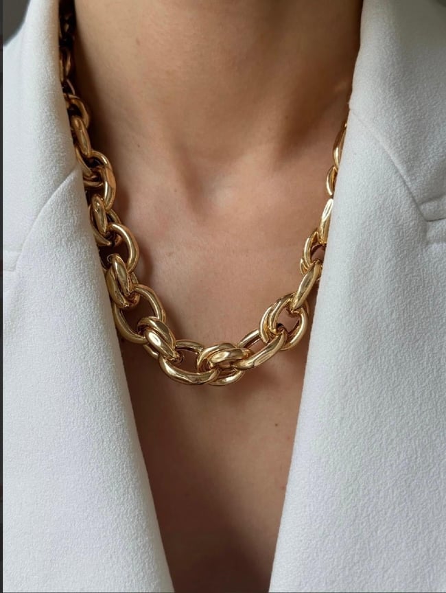 Özel Seri Gold Düğüm Kolye 47cm