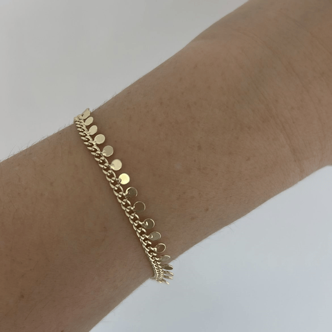 Özel Seri Gold Pullu Bileklik 20cm