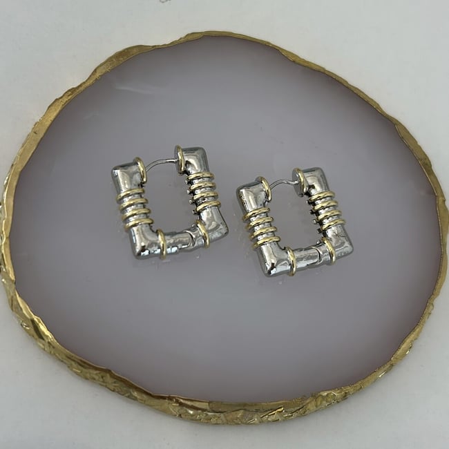 Özel Seri Köşeli Küpe 2cm