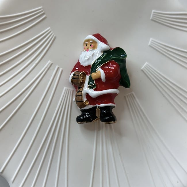 Özel Seri Mineli Noel Baba Broş 4,5cm