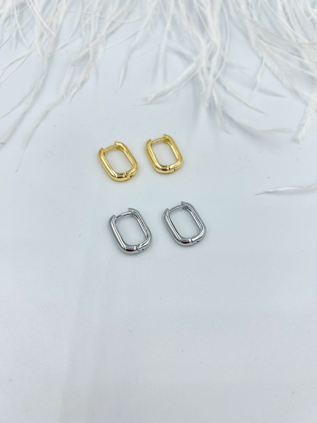 Özel Seri Oval Küpe 1cm