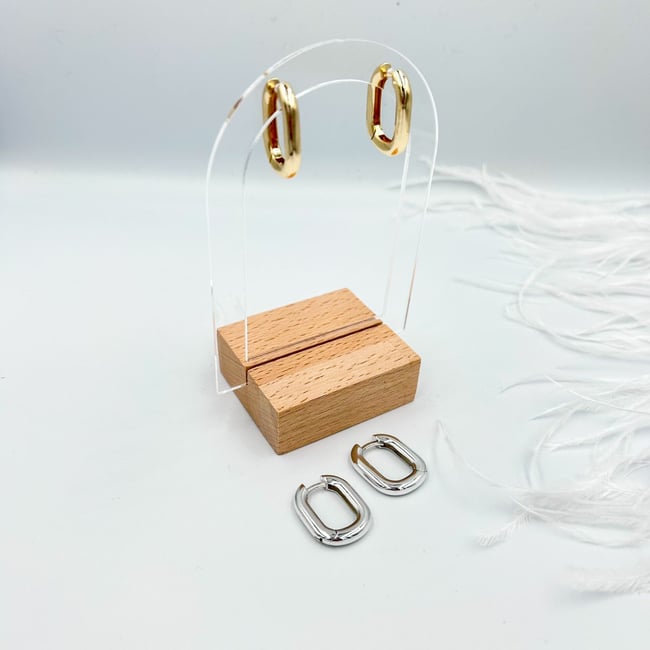 Özel Seri Oval Küpe 2cm