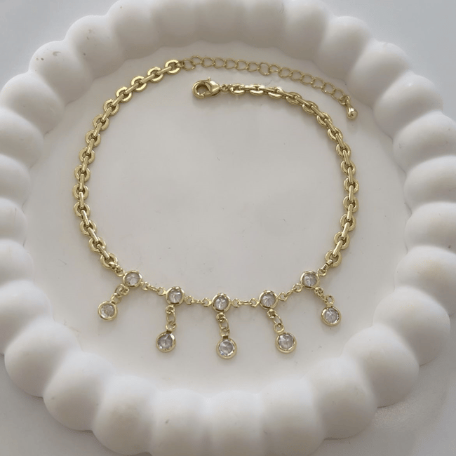 Özel Seri Taşlı Sallantılı Halhal 26cm