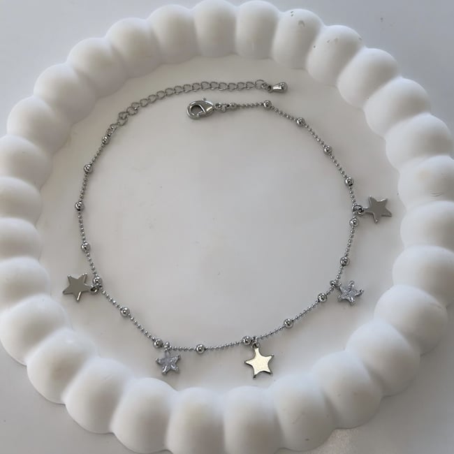 Özel Seri Taşlı Yıldızlı Halhal 25cm