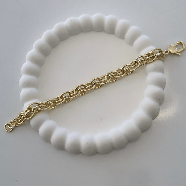 Özel Seri Tırtıklı Zincir Bileklik 19cm