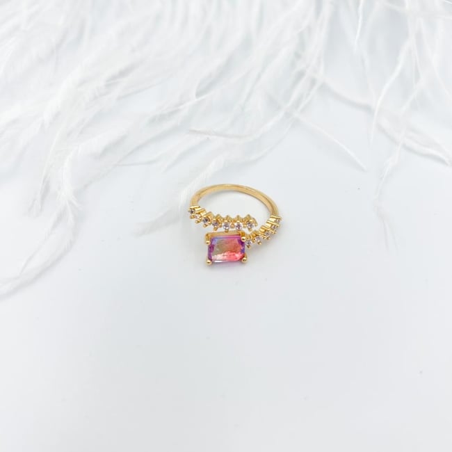 Özel Seri Zirkon Renkli Taşlı Yüzük (AYARLI)