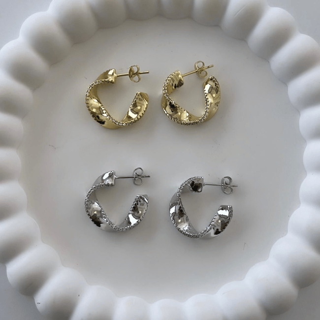 Özel Seri Zirkon Taşlı Crt Küpe 2 cm