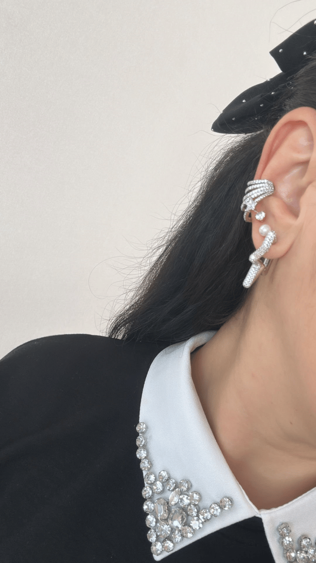 Özel Seri Zirkon Taşlı Yıldız Küpe 2,5cm