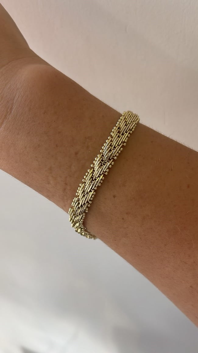 Vip Seri 14 K Gold Hasır Bileklik 20 cm 