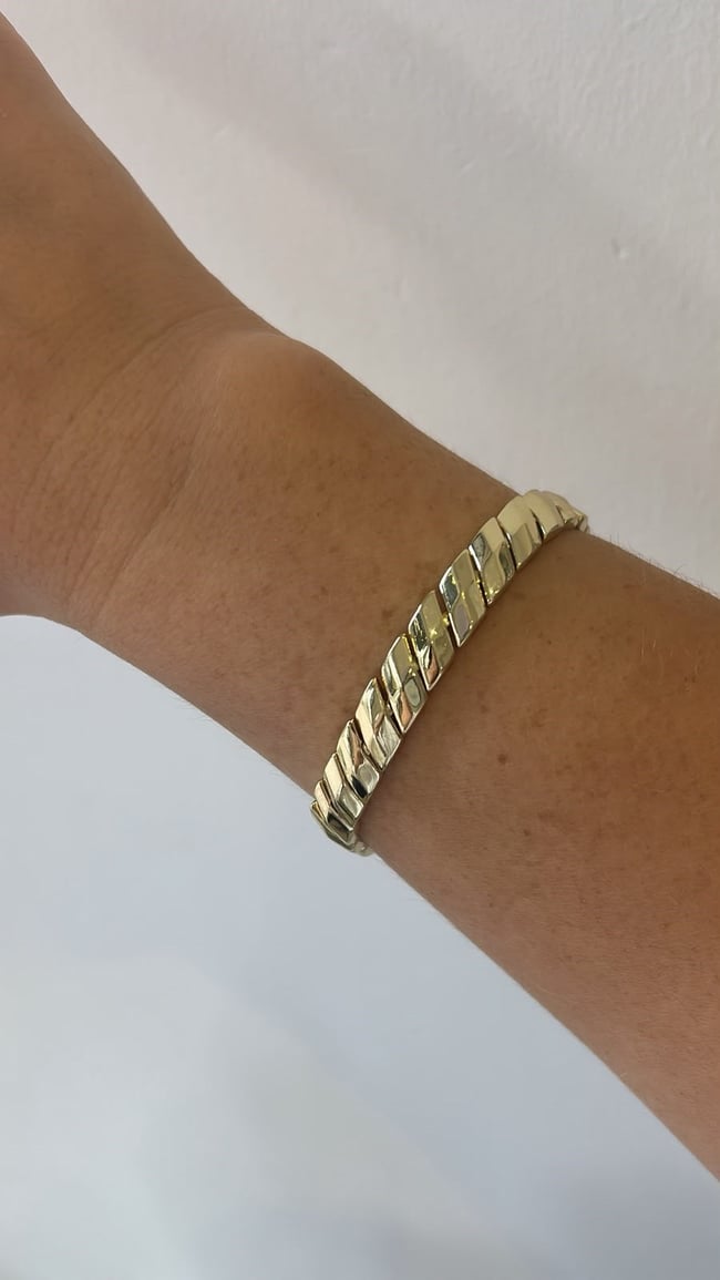 Vip Seri 14 K Gold Plaka Bileklik 20 cm 