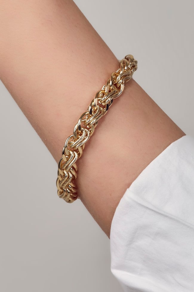 Vip Seri 14K Gold Hasır Bileklik 21cm 