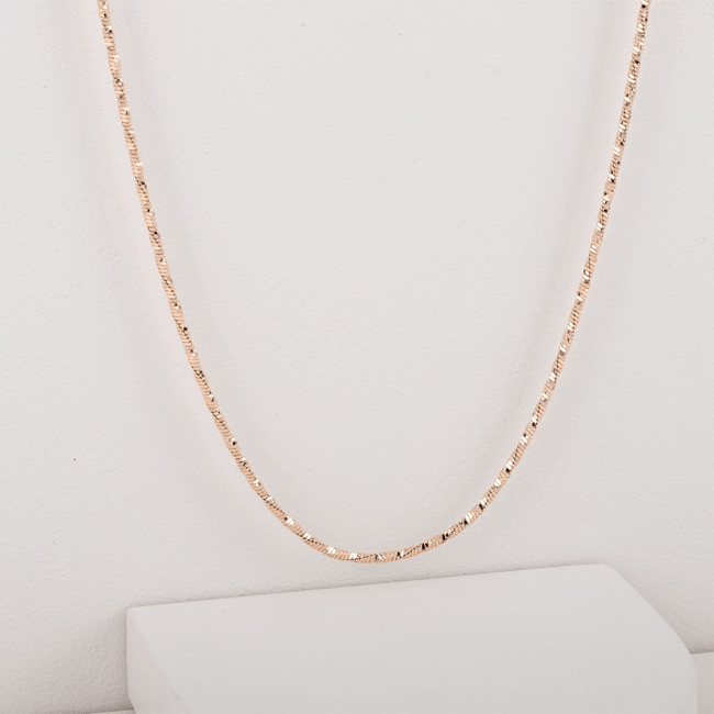 Vip Seri İnce Burgu Kolye 60cm