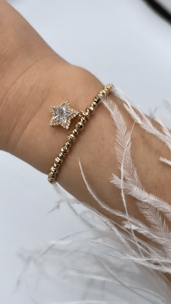 Vip Seri Zirkon Taşlı Yıldızlı Bileklik