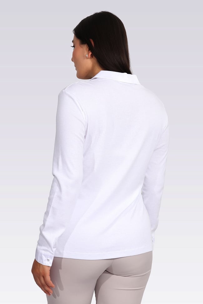 10664 SATEN GARNİLİ ŞIK ÖRME BLUZ