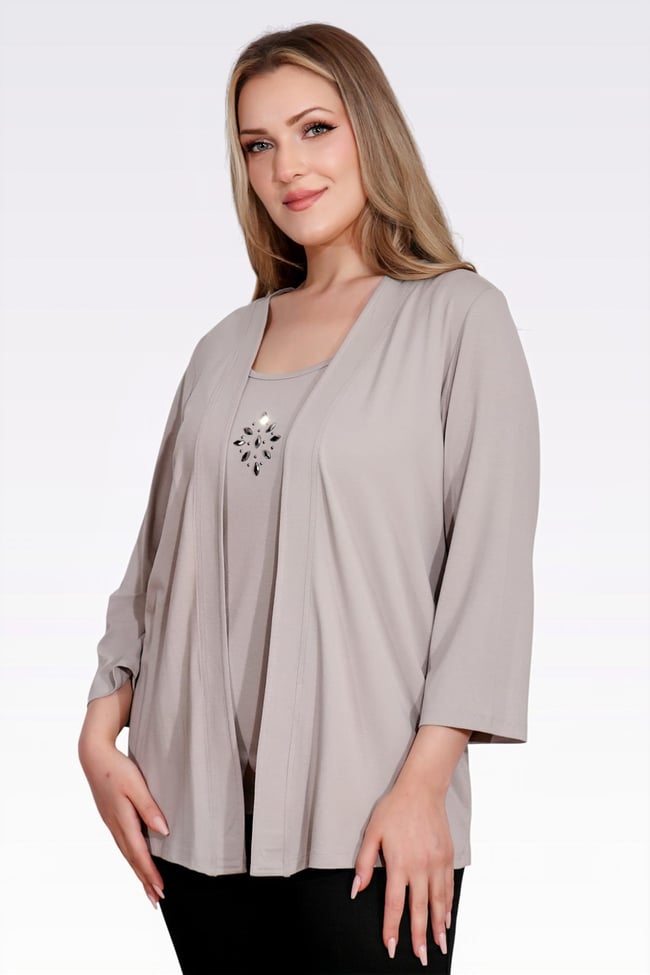 10743 TAŞ DETAYLI ÖRME İKİLİ TAKIM