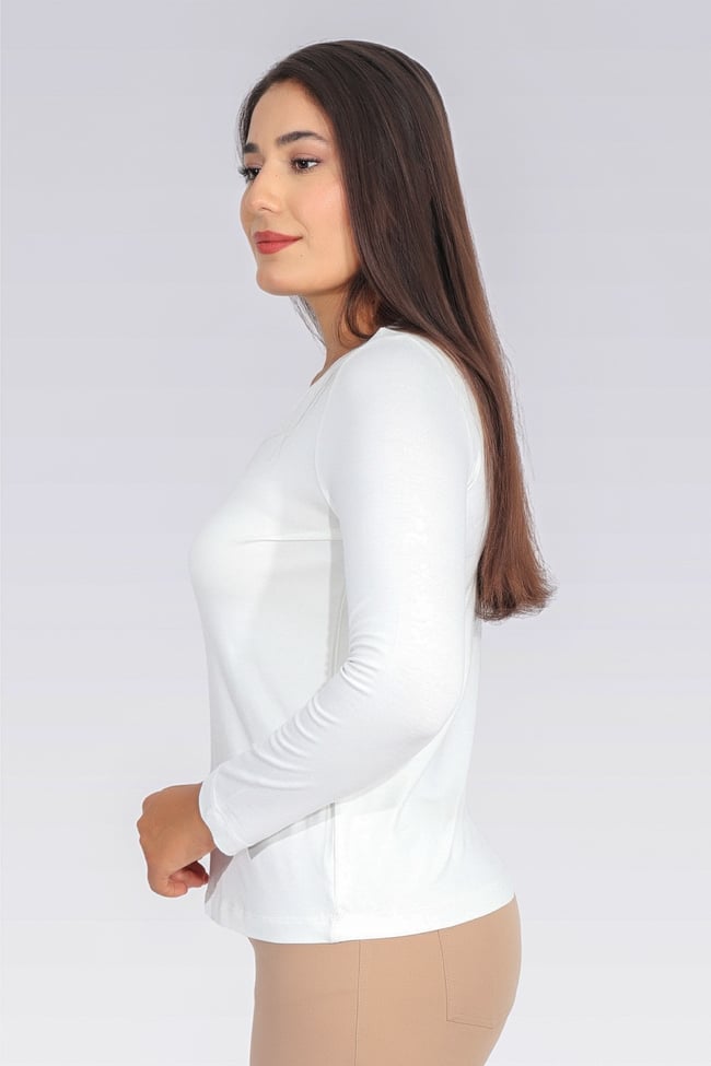 11105 V YAKA UZUN KOL TSHİRT