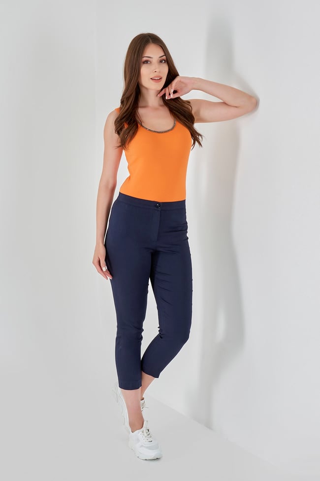 30046 DAR PAÇALI KISA PANTOLON