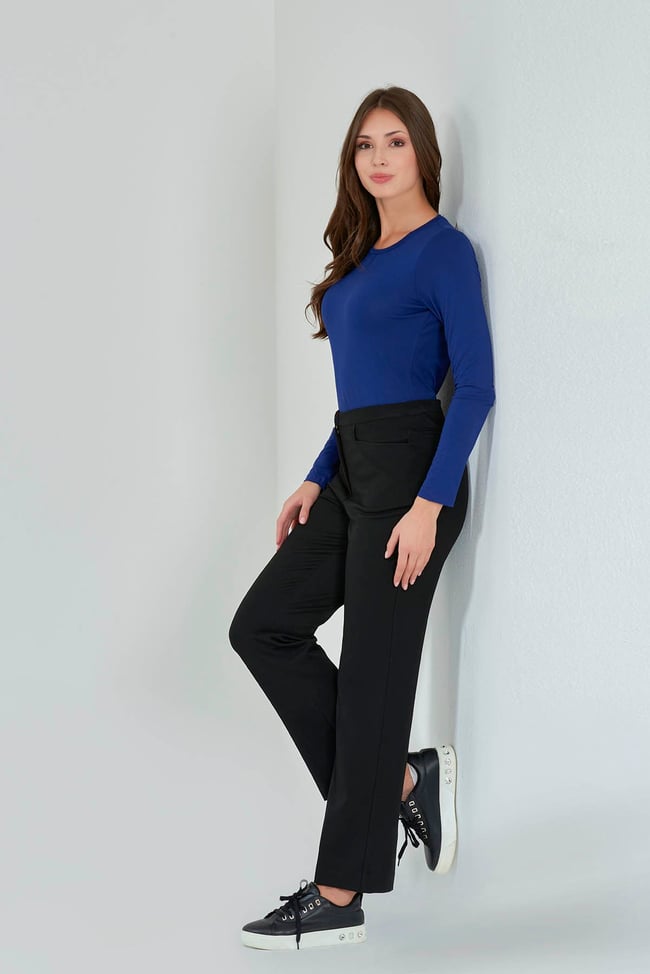 30082 GİZLİ LASTİK BORU PAÇA GABARDİN PANTOLON