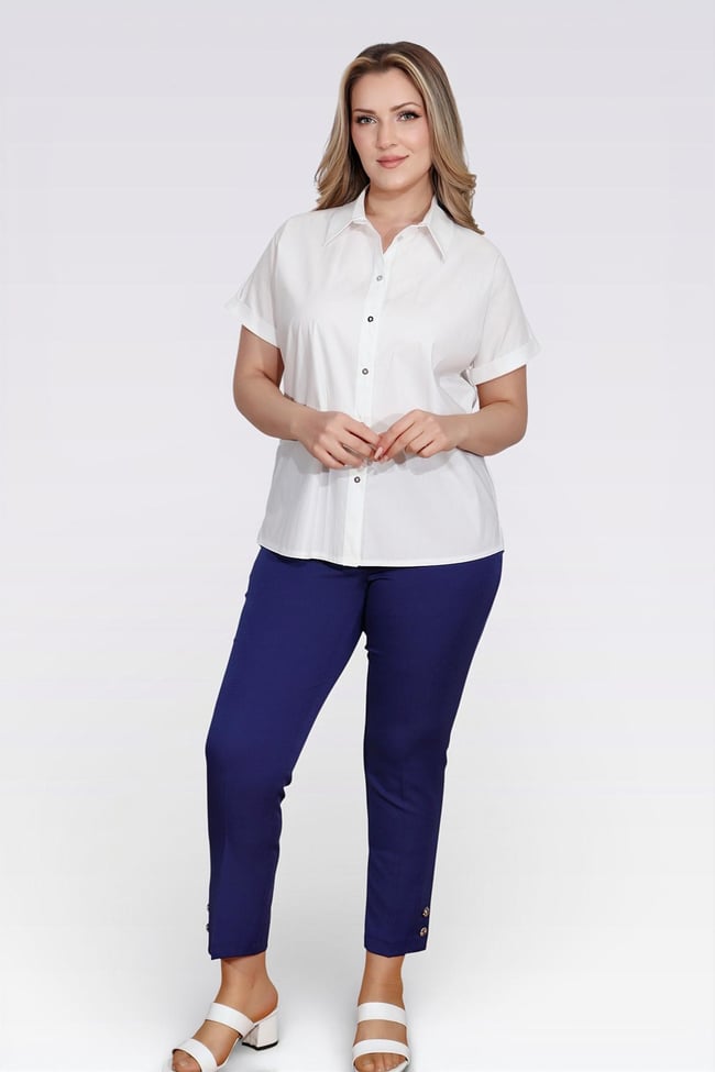 30106 ŞIK DÜĞME DETAYLI BİLEK BOY PANTOLON