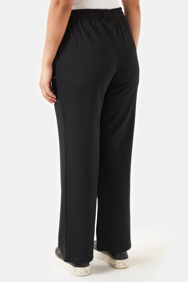 30251 BELİ LASTİKLİ RAHAT KESİM BORU PAÇA ÖRME PANTOLON