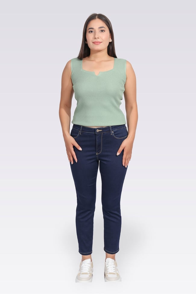 30261 DAR PAÇA BİLEK BOY KOT PANTOLON