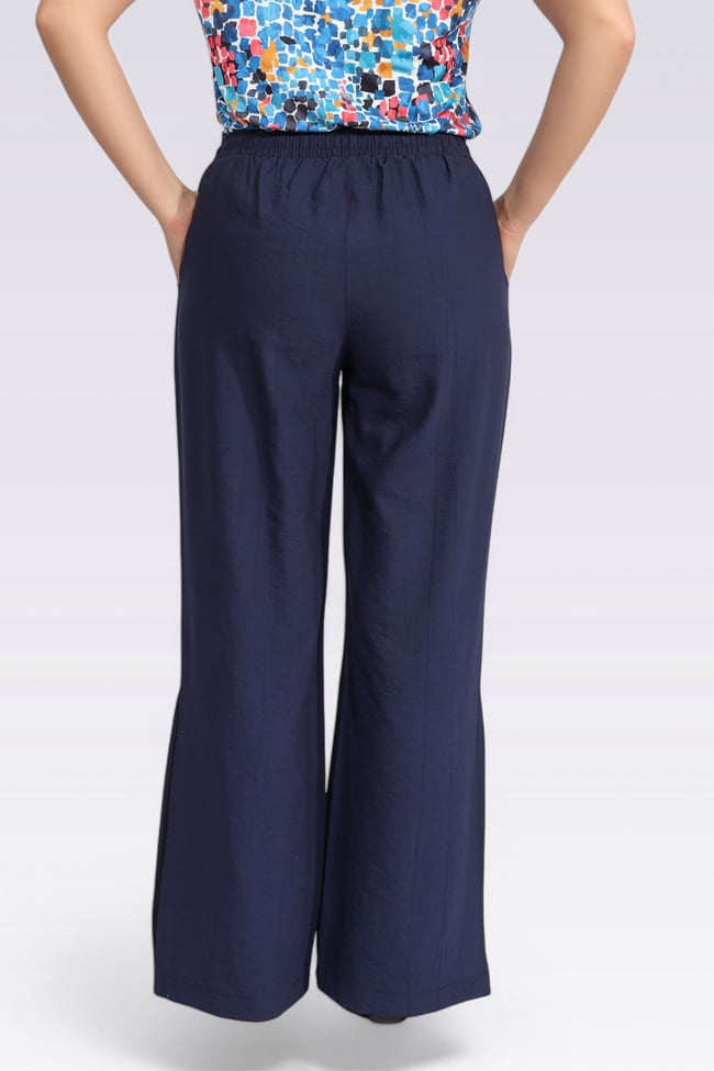 30270 BELİ LASTİKLİ RAHAT KESİM GENİŞ PAÇA PANTOLON