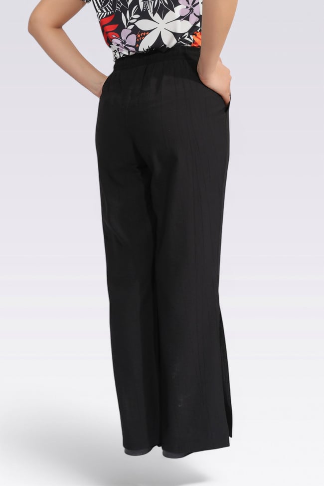 30270 BELİ LASTİKLİ RAHAT KESİM GENİŞ PAÇA PANTOLON
