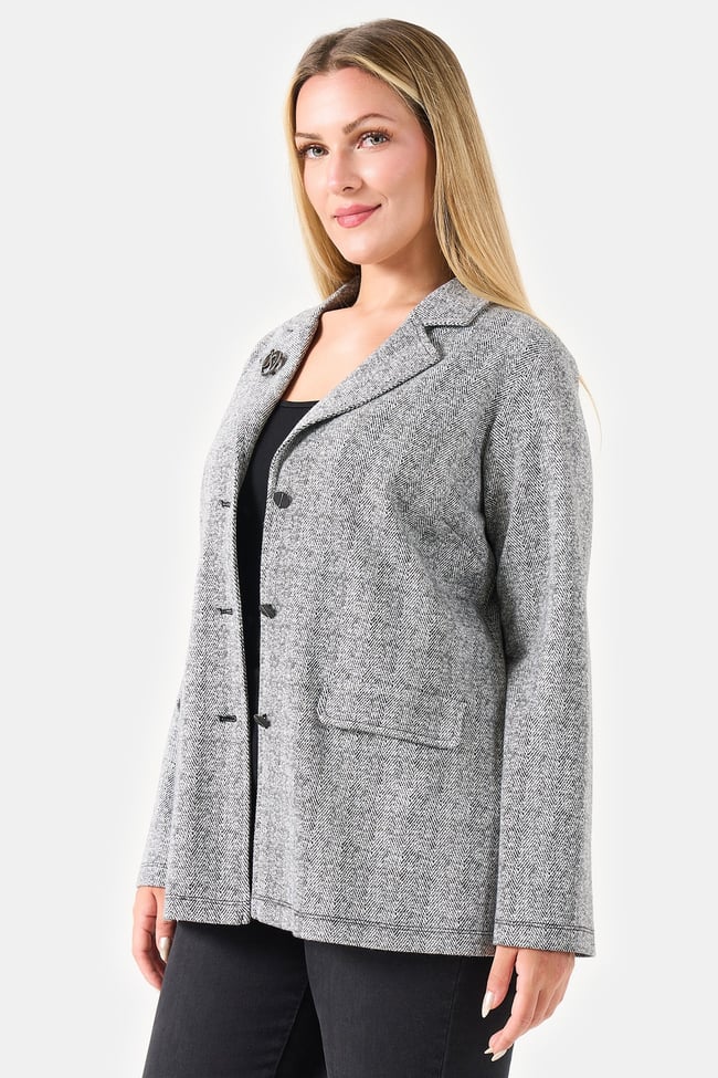 50222 BROŞ DETAYLI ÖRME CEKET