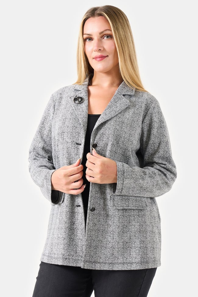50222 BROŞ DETAYLI ÖRME CEKET