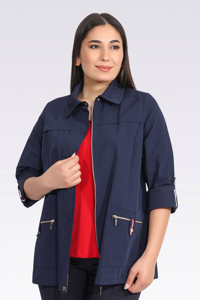 60126 ŞERİT DETAYLI ASTARSIZ İNCE KUMAŞ MONT