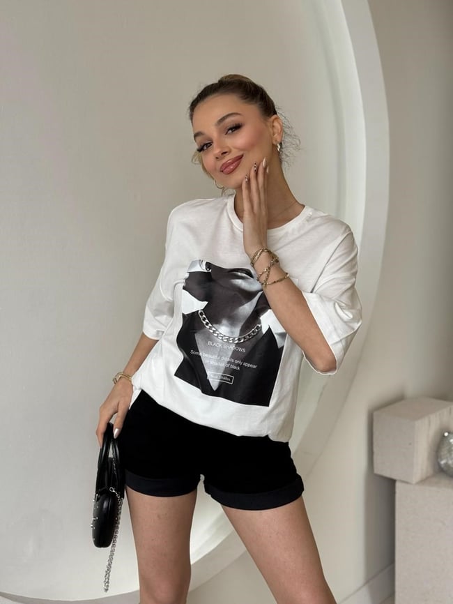 Siyah Kemerli Kot Şort