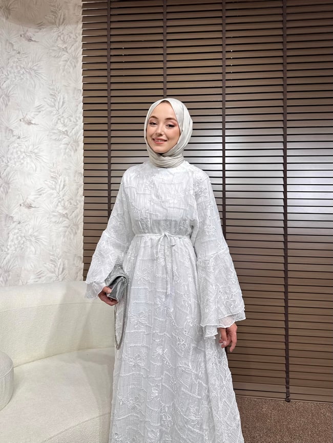 BBC CASELİA  ELBİSE - BEYAZ