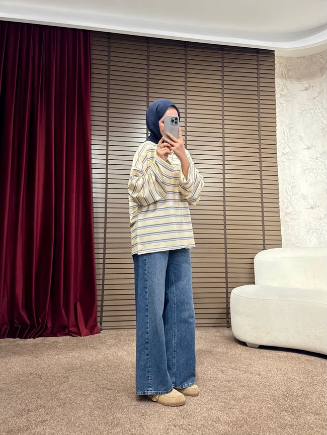 BBC ÇİZGİLİ SWEAT-SARI