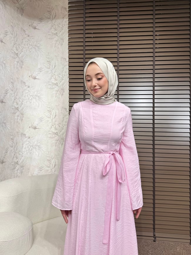 BBC CRİSTA ELBİSE-PEMBE