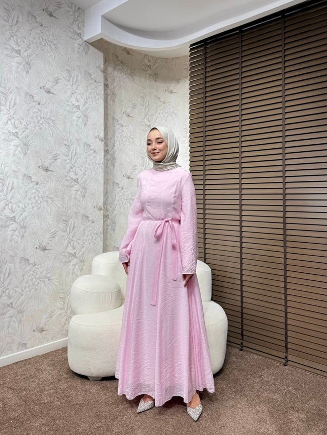BBC CRİSTA ELBİSE-PEMBE