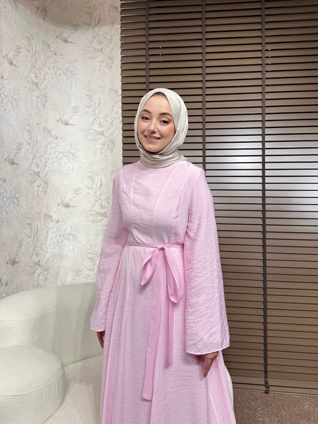 BBC CRİSTA ELBİSE-PEMBE