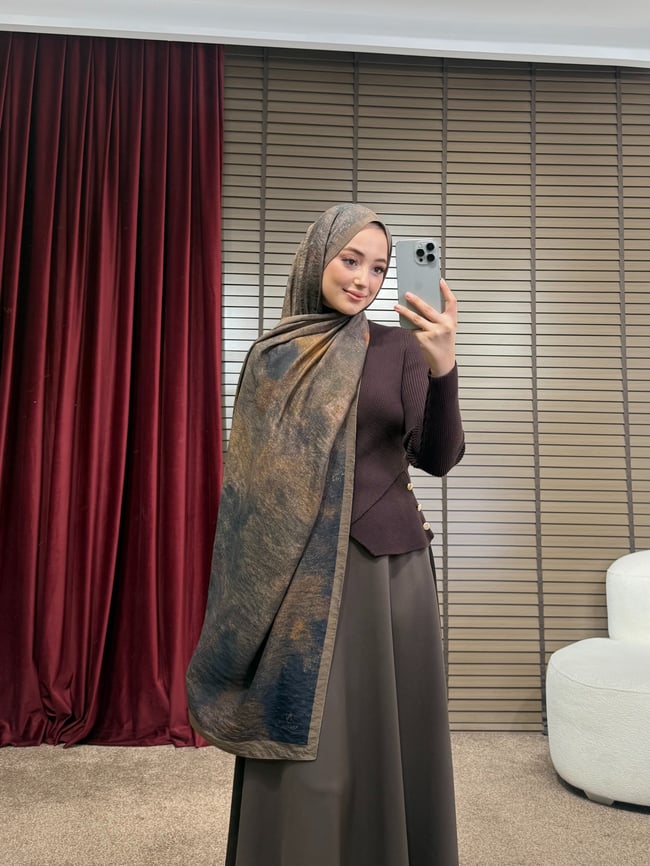 BBC DÜŞ DESEN ŞAL-KAHVE
