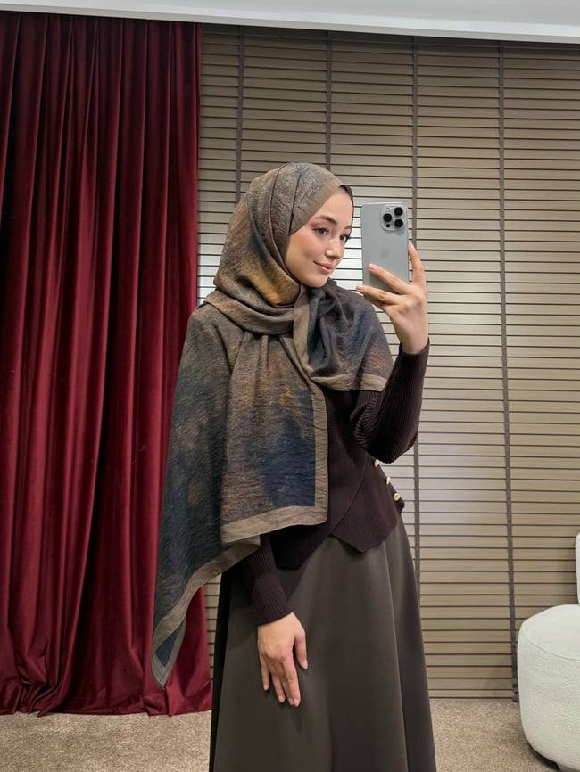 BBC DÜŞ DESEN ŞAL-KAHVE