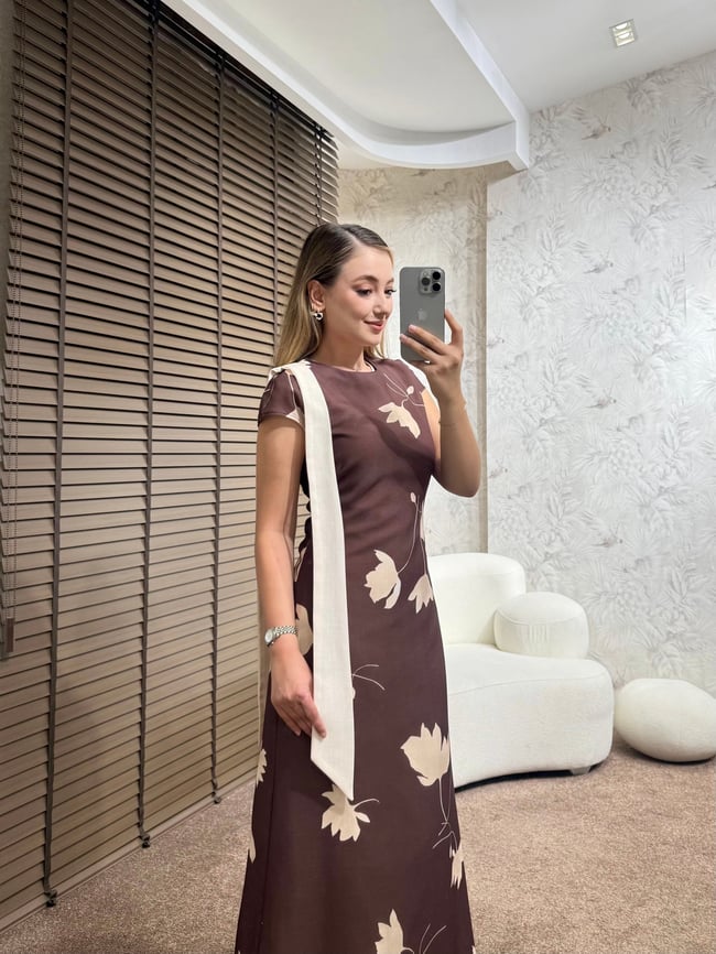 BBC ELVA ELBİSE-KAHVE