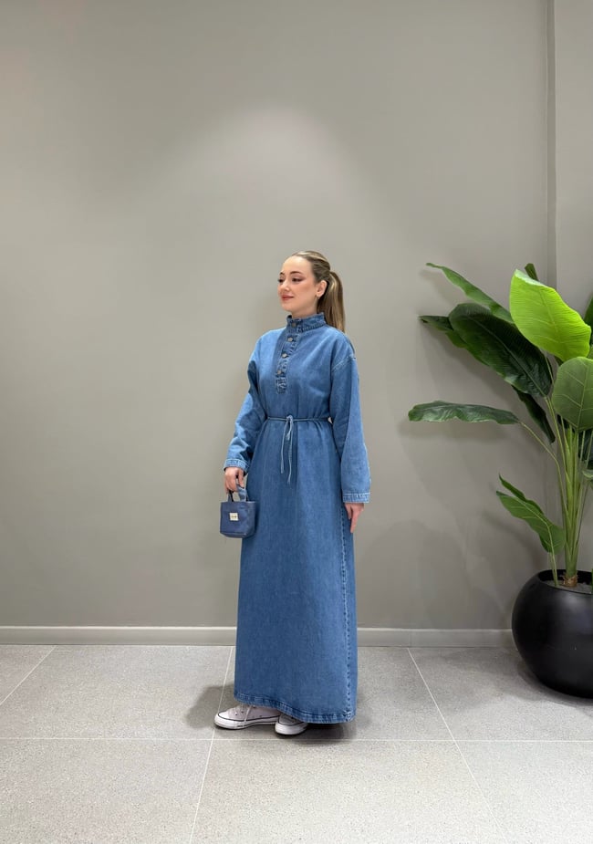 BBC MARCUS DENİM ELBİSE - AÇIK MAVİ