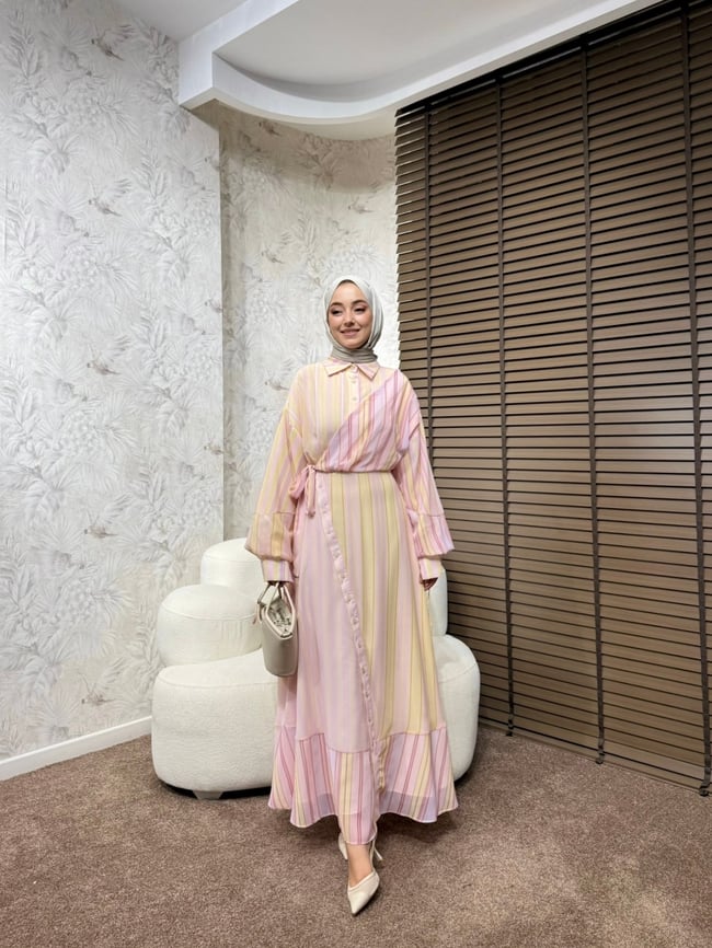 BBC MARELA ELBİSE-PEMBE