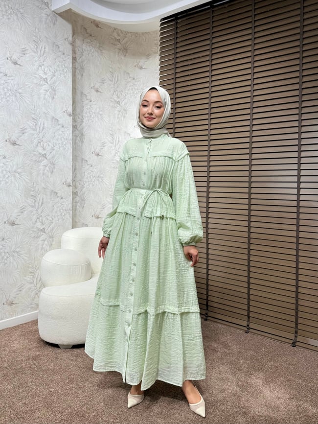 BBC MAYELLA ELBİSE-YEŞİL