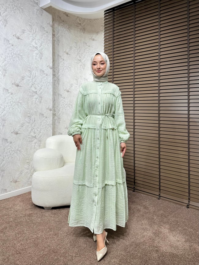 BBC MAYELLA ELBİSE-YEŞİL