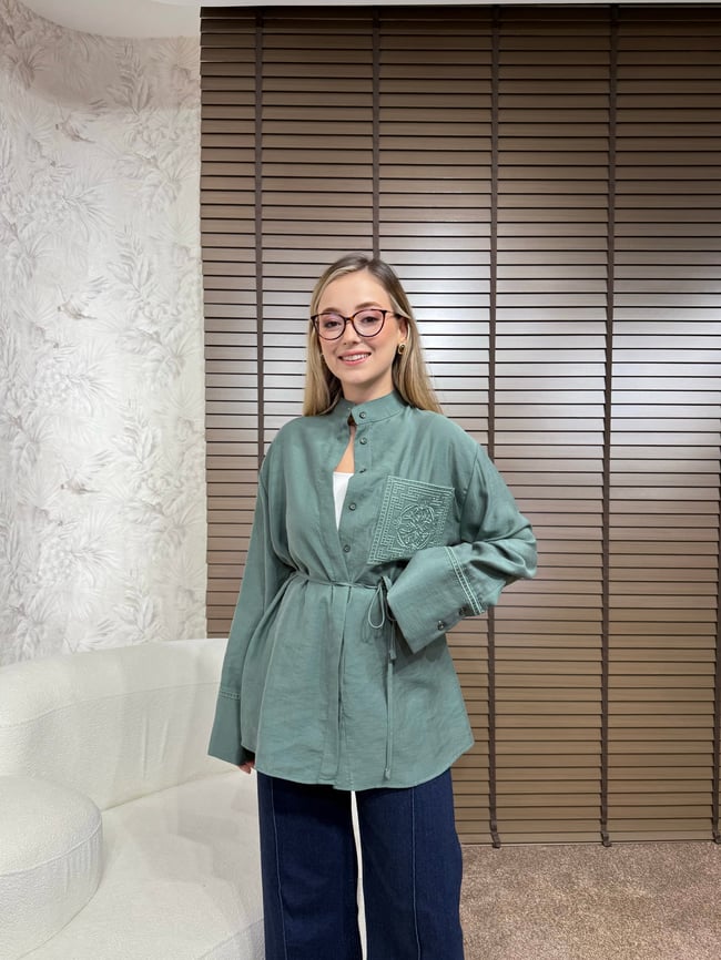 BBC MELİNA GÖMLEK-YEŞİL