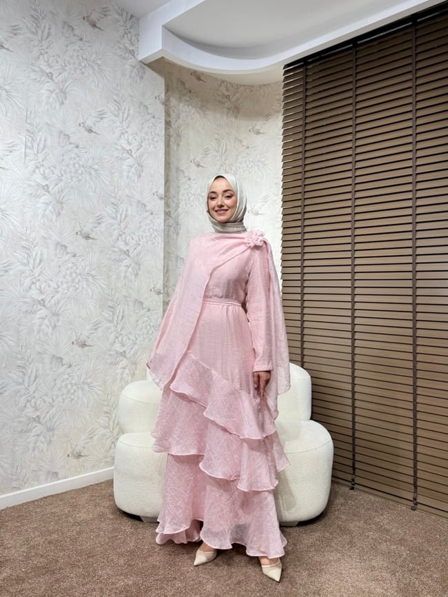 BBC NAYERA ELBİSE-PEMBE
