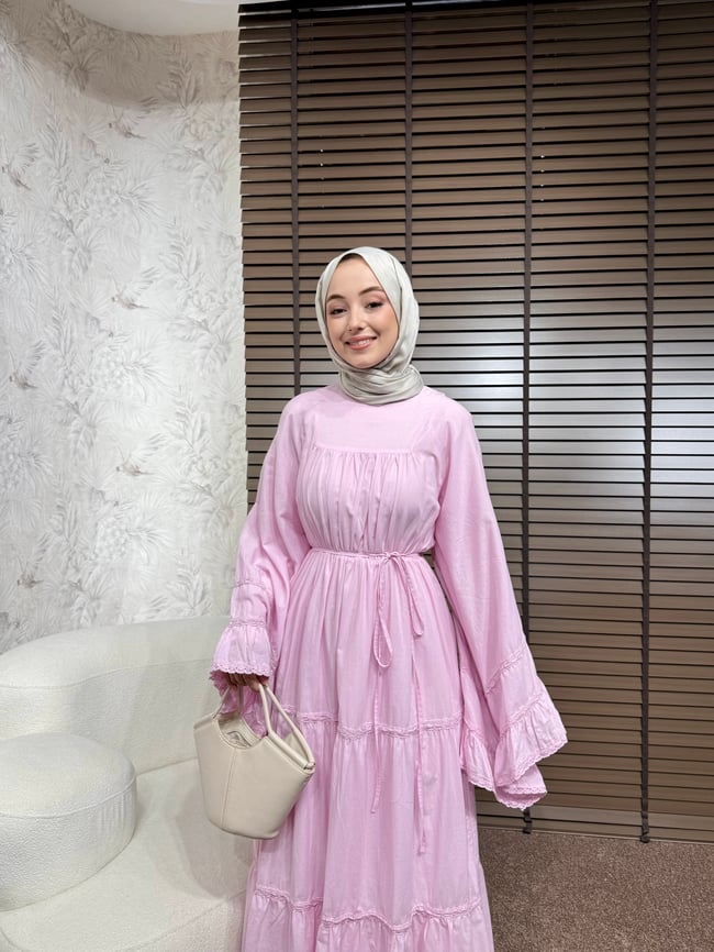 BBC QAMİLA ELBİSE-PEMBE