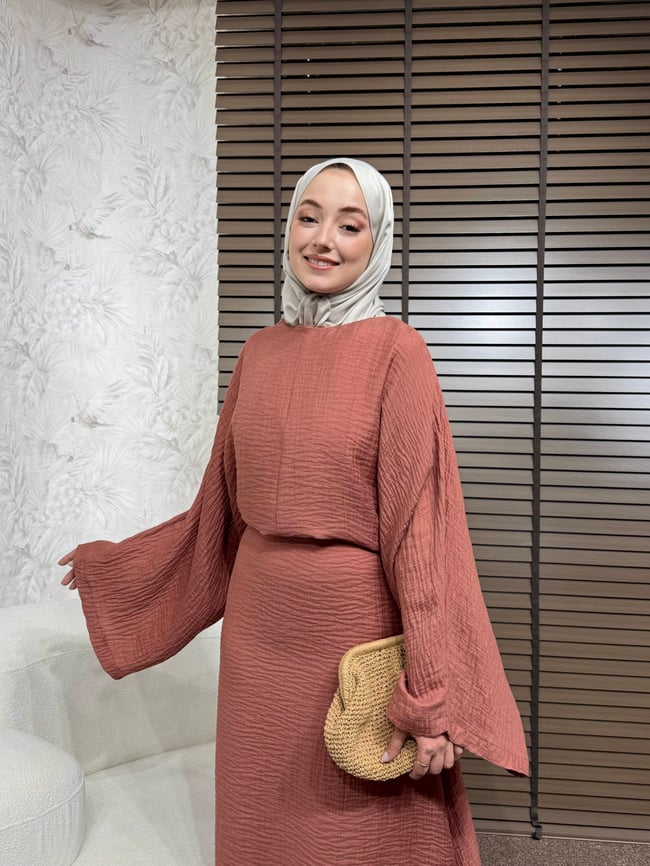 BBC QİTRA ELBİSE-KİREMİT